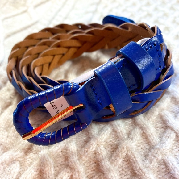 Talbots Accessories - NTW Skinny Talbots Blue Woven Belt